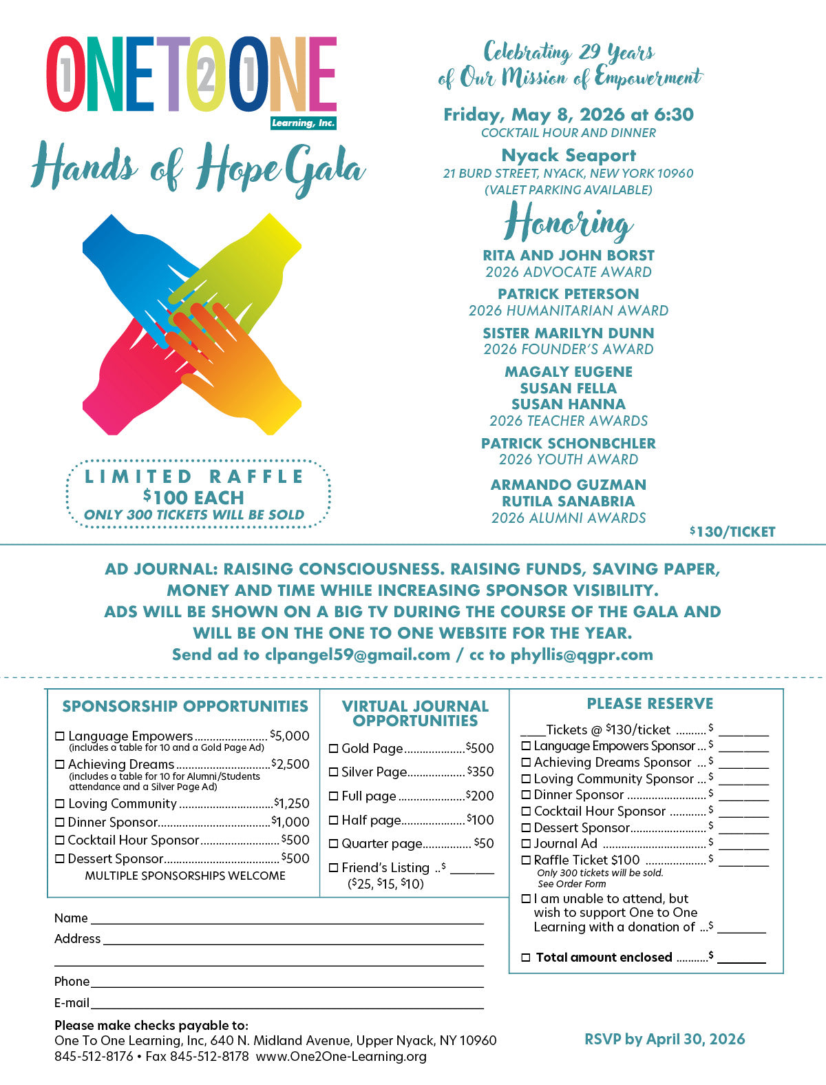 Hands of Hope Gala - Friday, May 8, 2026 6:30 PM